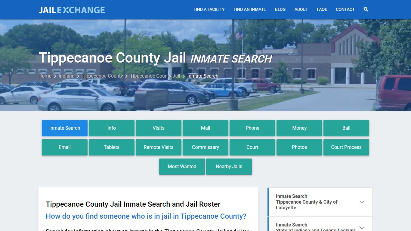 Inmate Search: Roster & Mugshots - Tippecanoe County Jail, IN